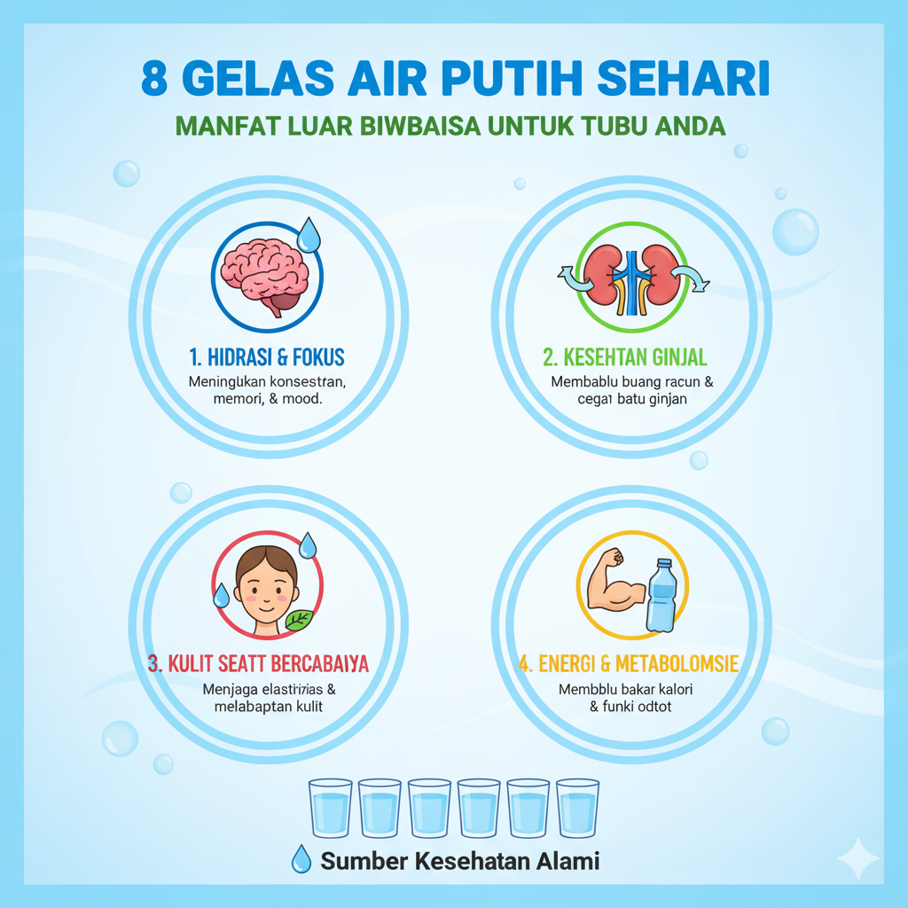 minum air putih 8 gelas sehari