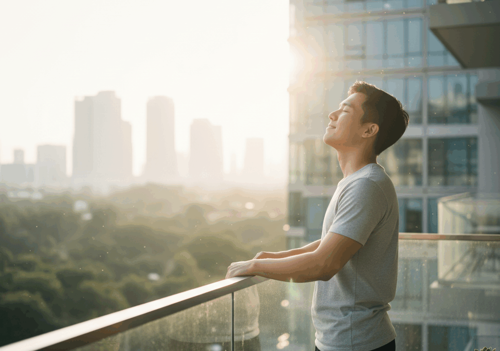 berjemur di pagi hari