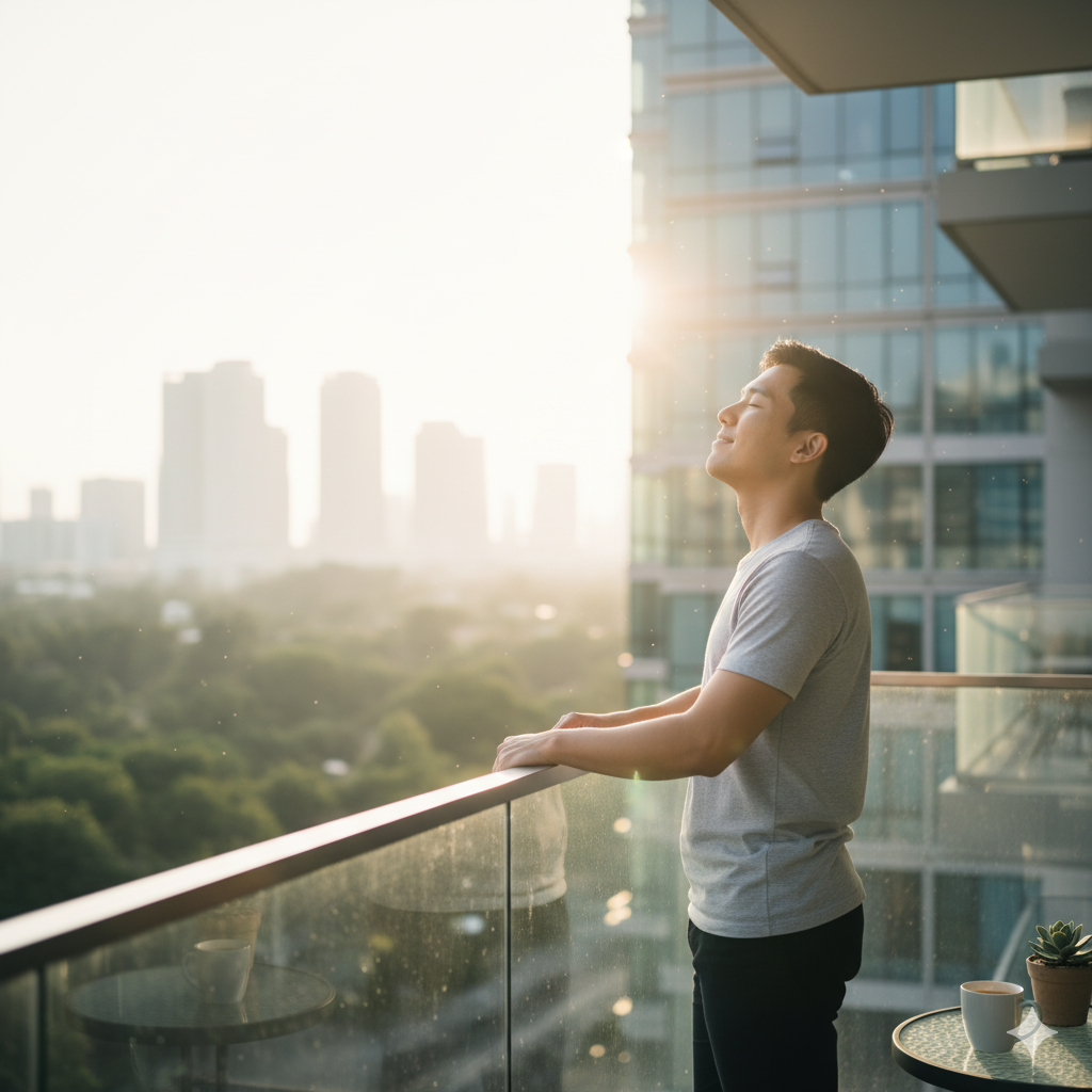 berjemur di pagi hari