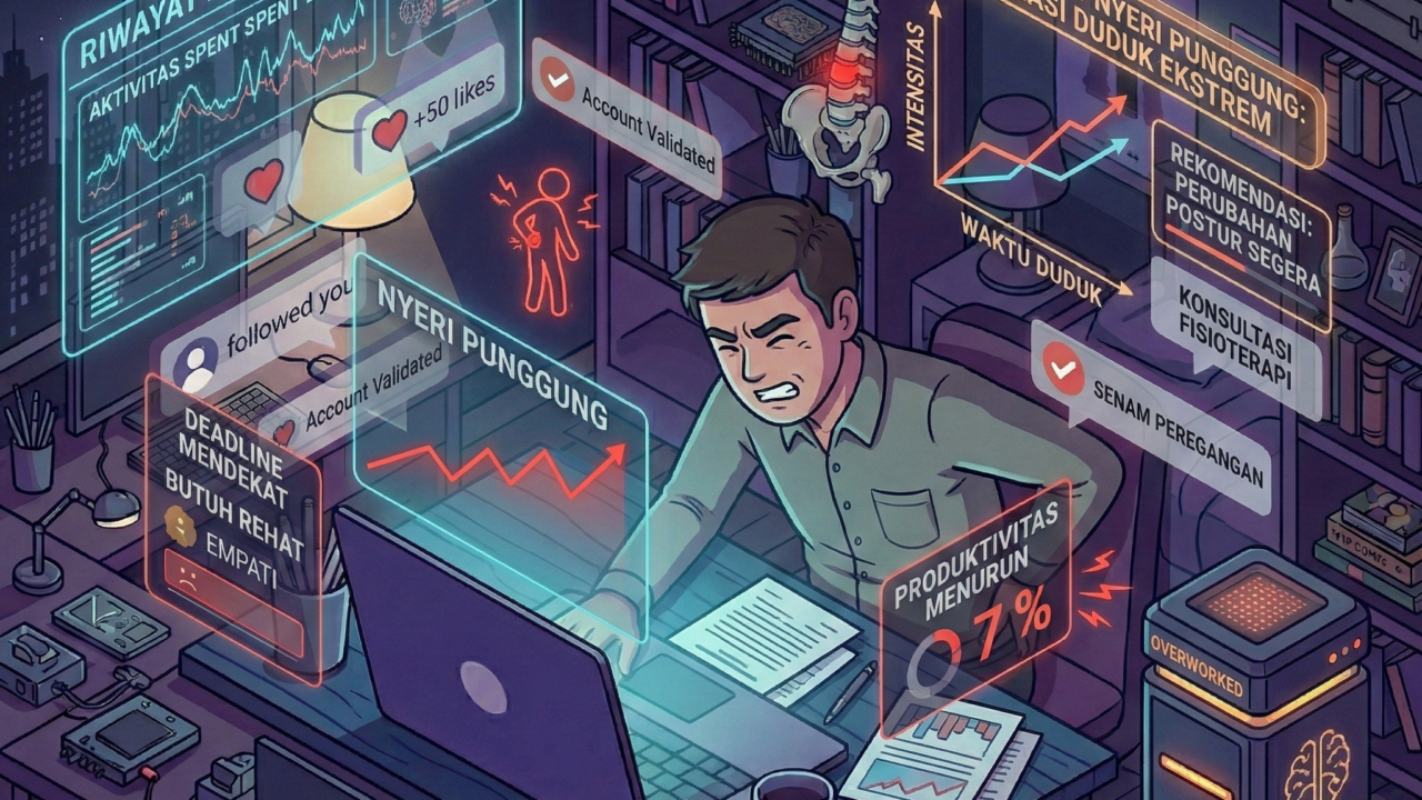 cara mengurangi nyeri punggung pada pekerja kantoran